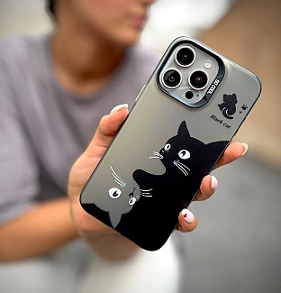 قاب سو کول So Cool گربه سیاه سفید آیفون